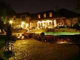Back patio by night